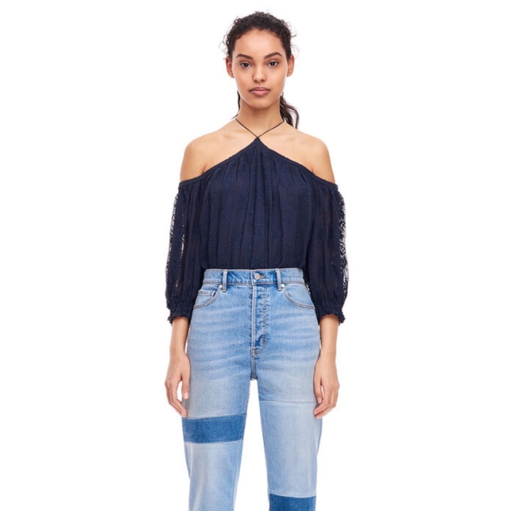 Rebecca Taylor Open Shoulder Selina Blouse